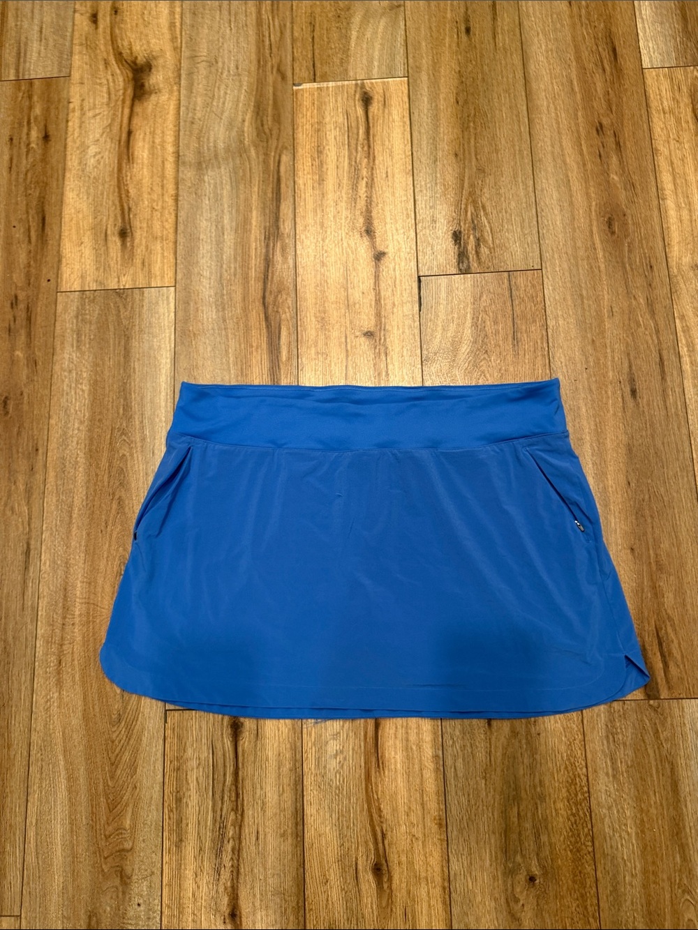 Eddie Bauer Active Skort Womens 2XL Light Blue Lined, with 2 Zippered Pockets